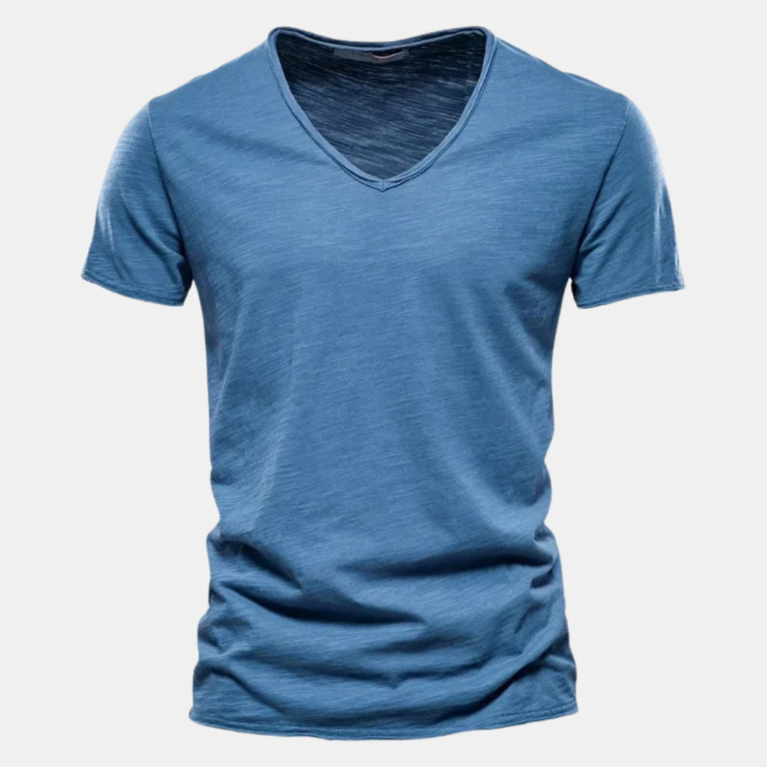 T shirt heren | Casual t-shirt met korte mouw en ronde hals