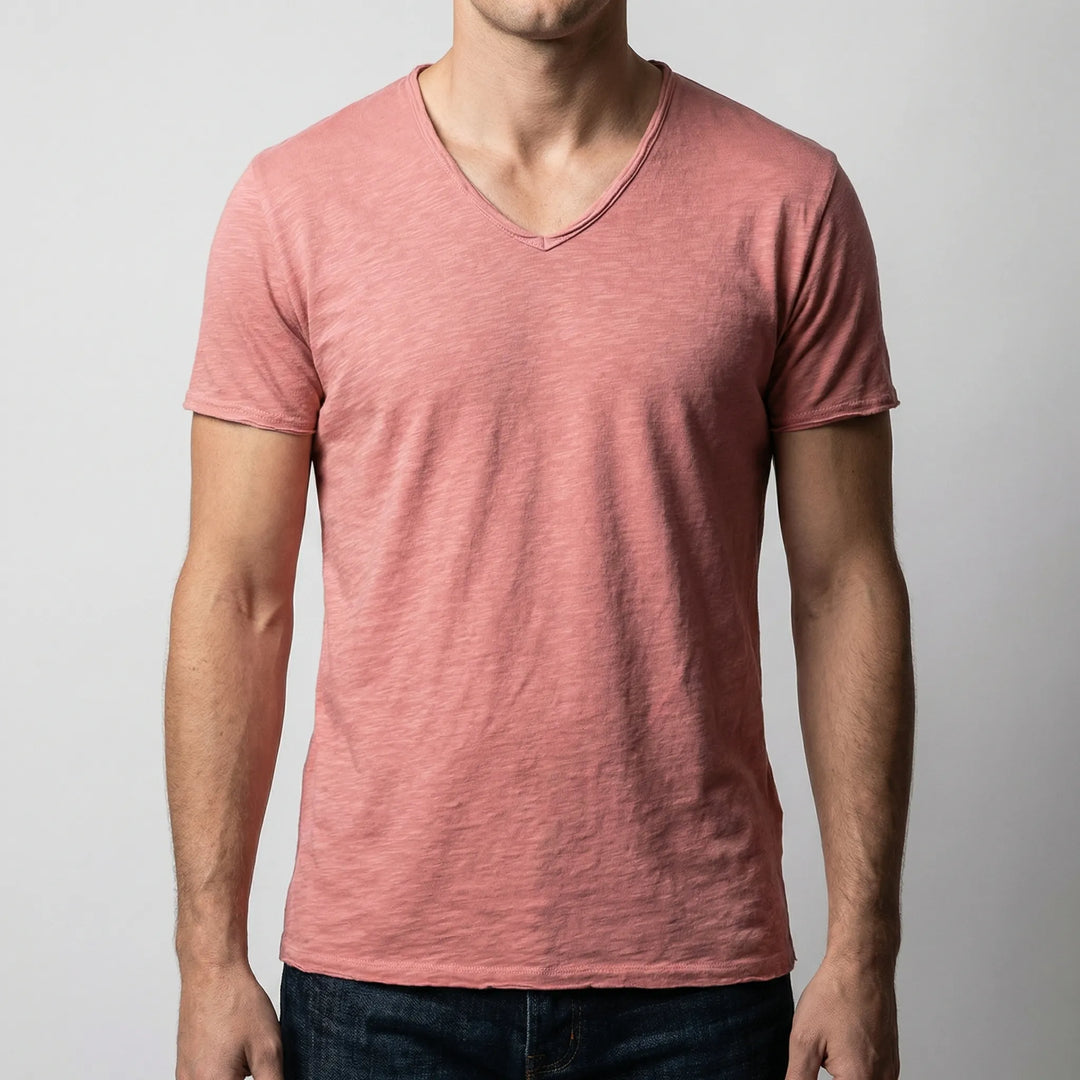 T shirt heren | Casual t-shirt met korte mouw en ronde hals