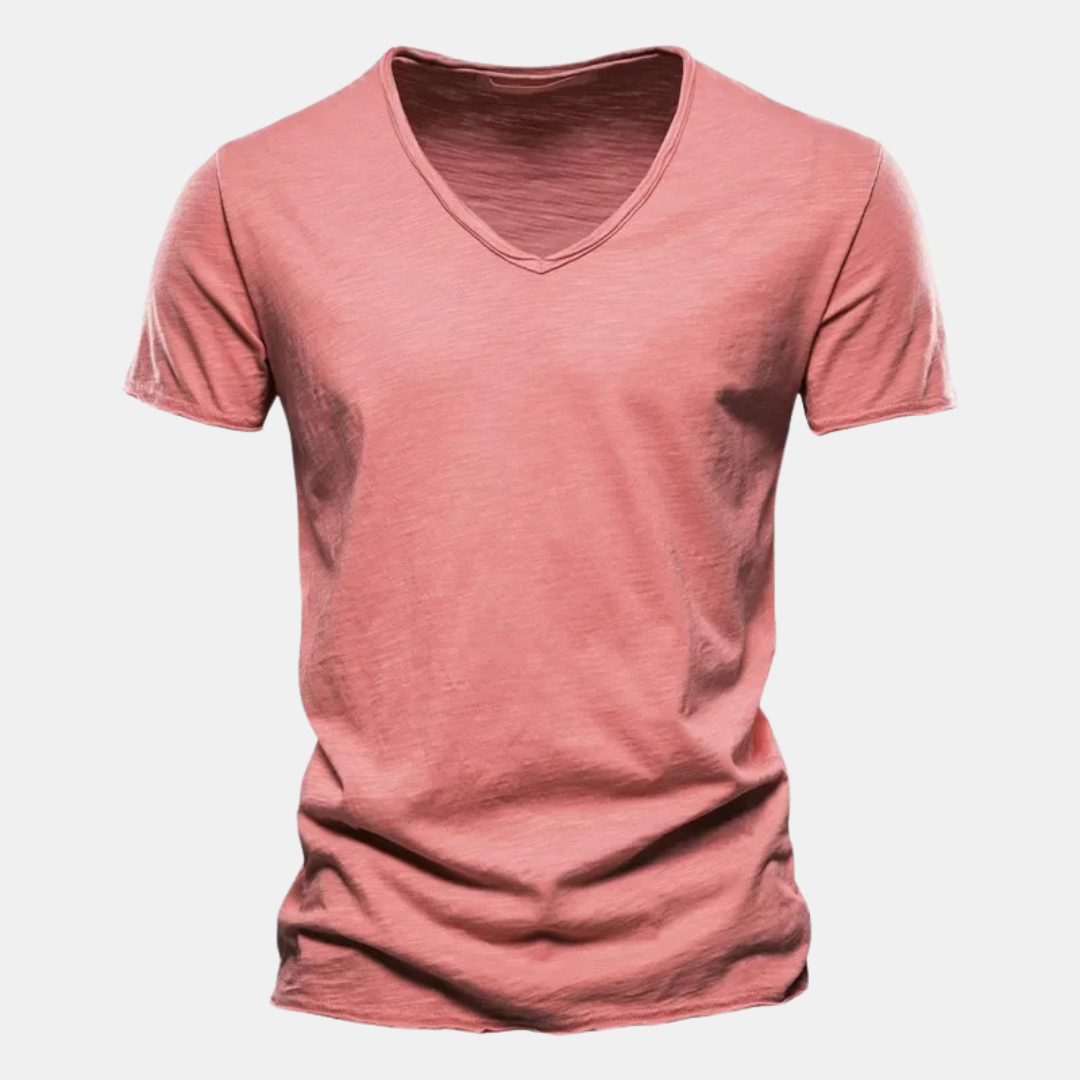 T shirt heren | Casual t-shirt met korte mouw en ronde hals