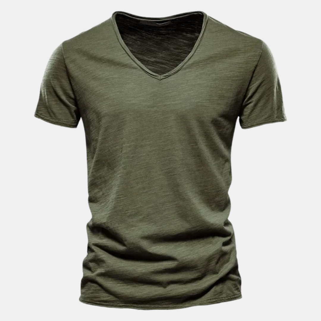 T shirt heren | Casual t-shirt met korte mouw en ronde hals