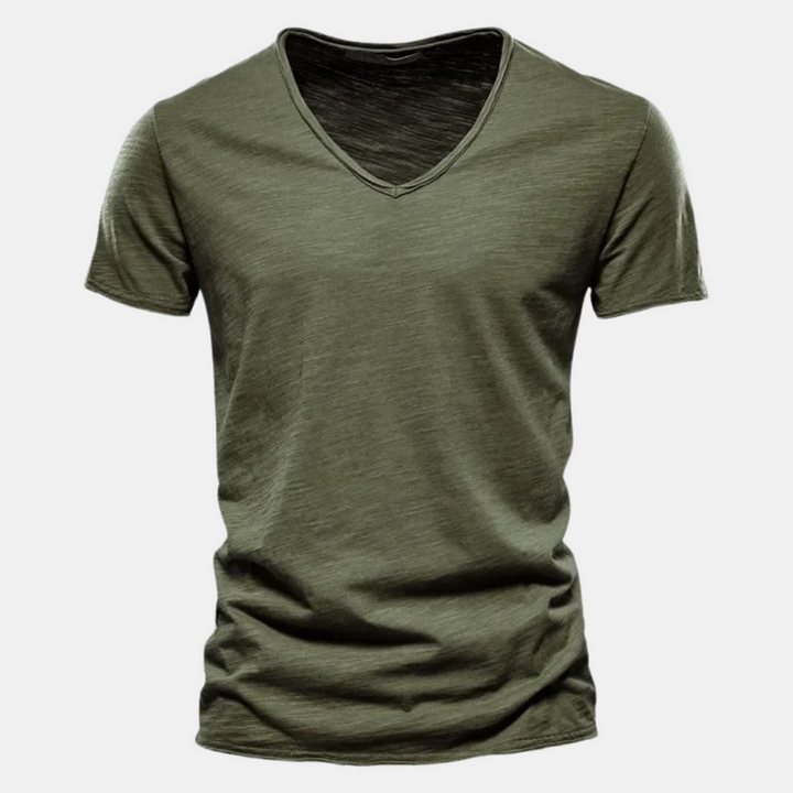 T shirt heren | Casual t-shirt met korte mouw en ronde hals