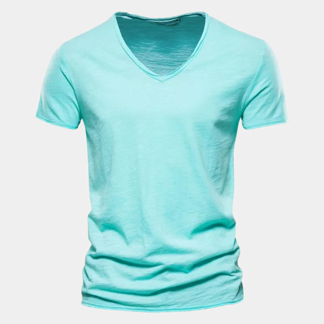 T shirt heren | Casual t-shirt met korte mouw en ronde hals