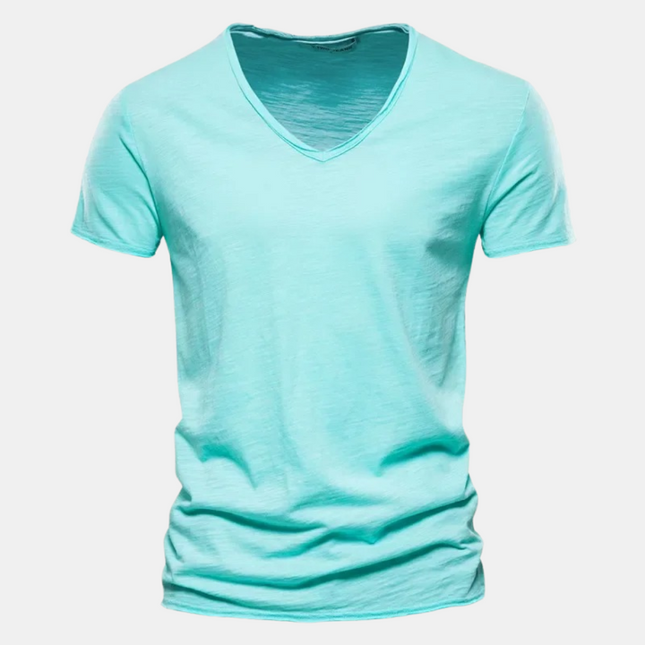 T shirt heren | Casual t-shirt met korte mouw en ronde hals