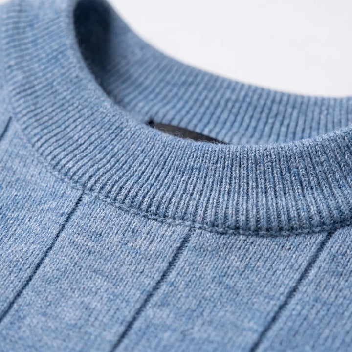 T shirt heren | Luxe geribd shirt met ronde hals