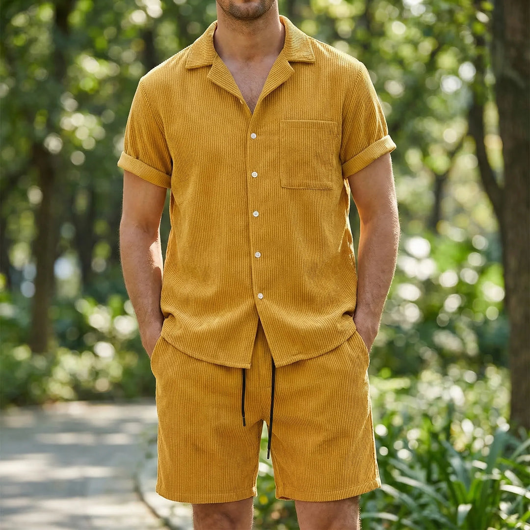 T shirt heren | Zomerset met korte mouw en short