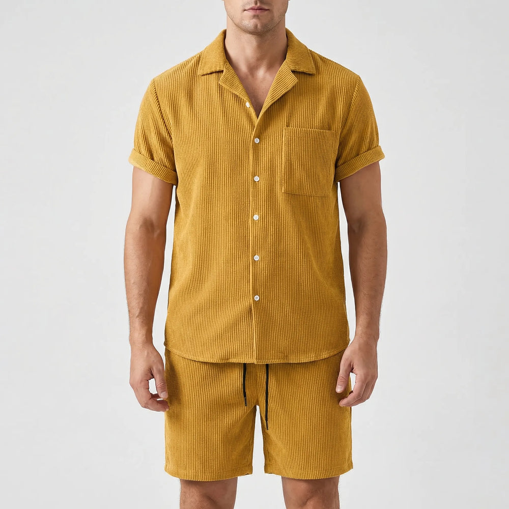 T shirt heren | Zomerset met korte mouw en short