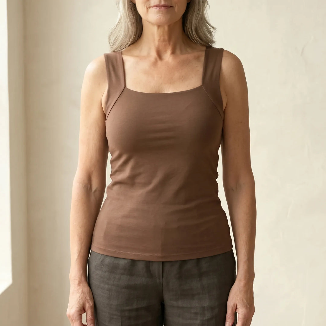 Tanktop dames | Comfort top met bh ondersteuning