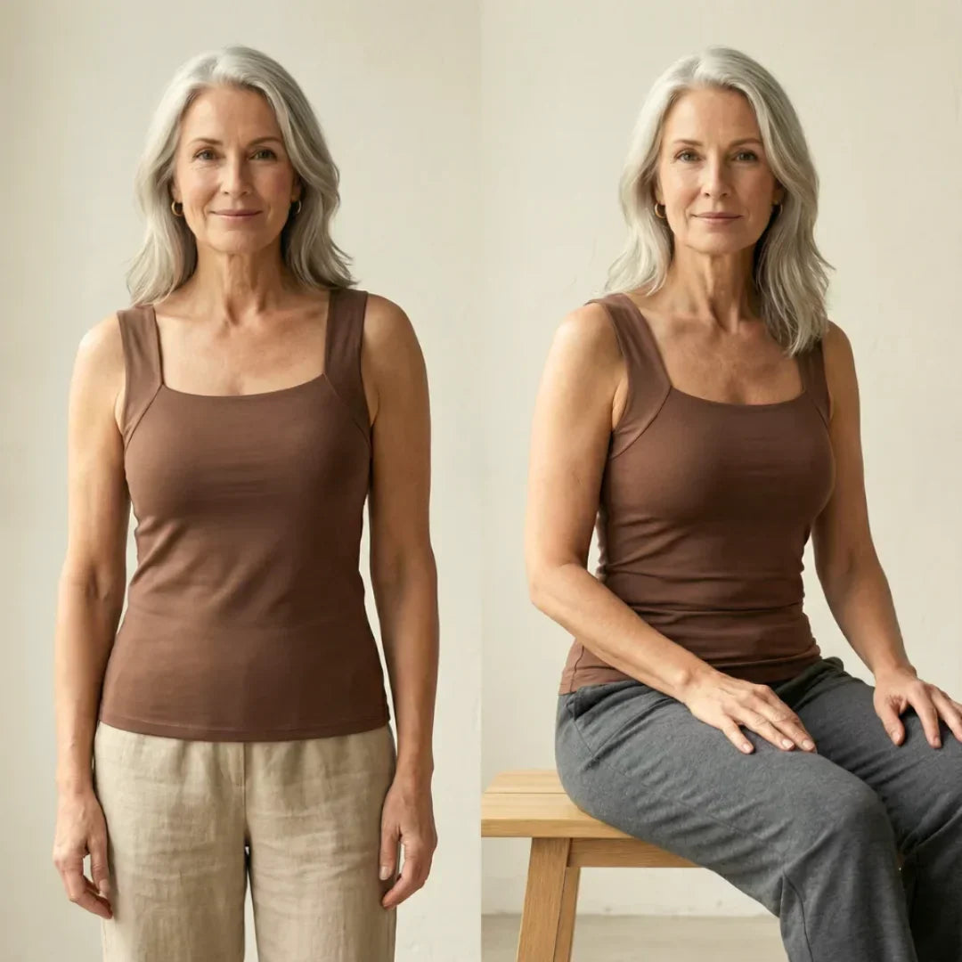 Tanktop dames | Comfort top met bh ondersteuning