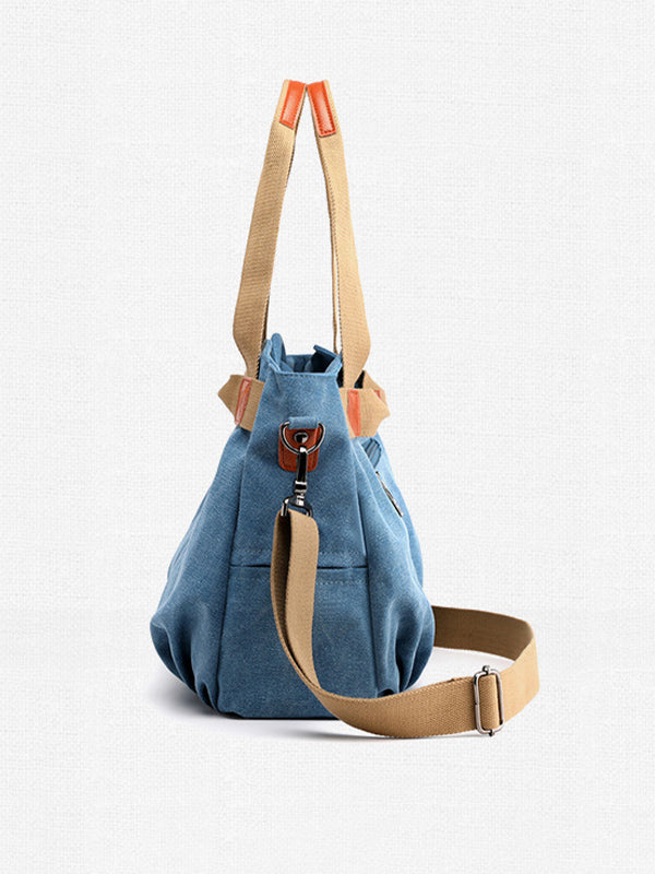 Tas dames | Canvas schoudertas grote handtas verstelbaar