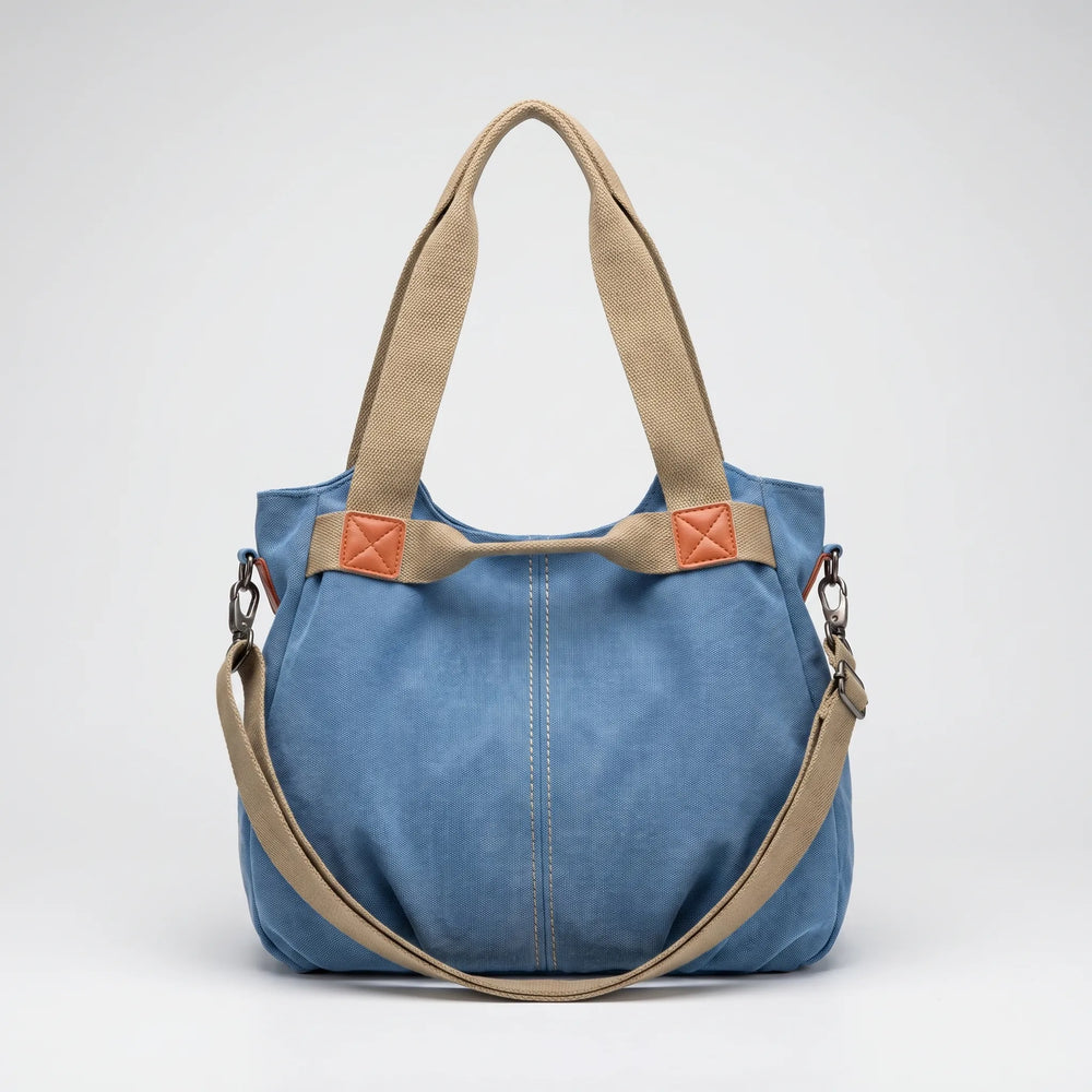 Tas dames | Canvas schoudertas grote handtas verstelbaar