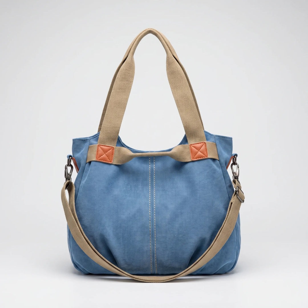 Tas dames | Canvas schoudertas grote handtas verstelbaar