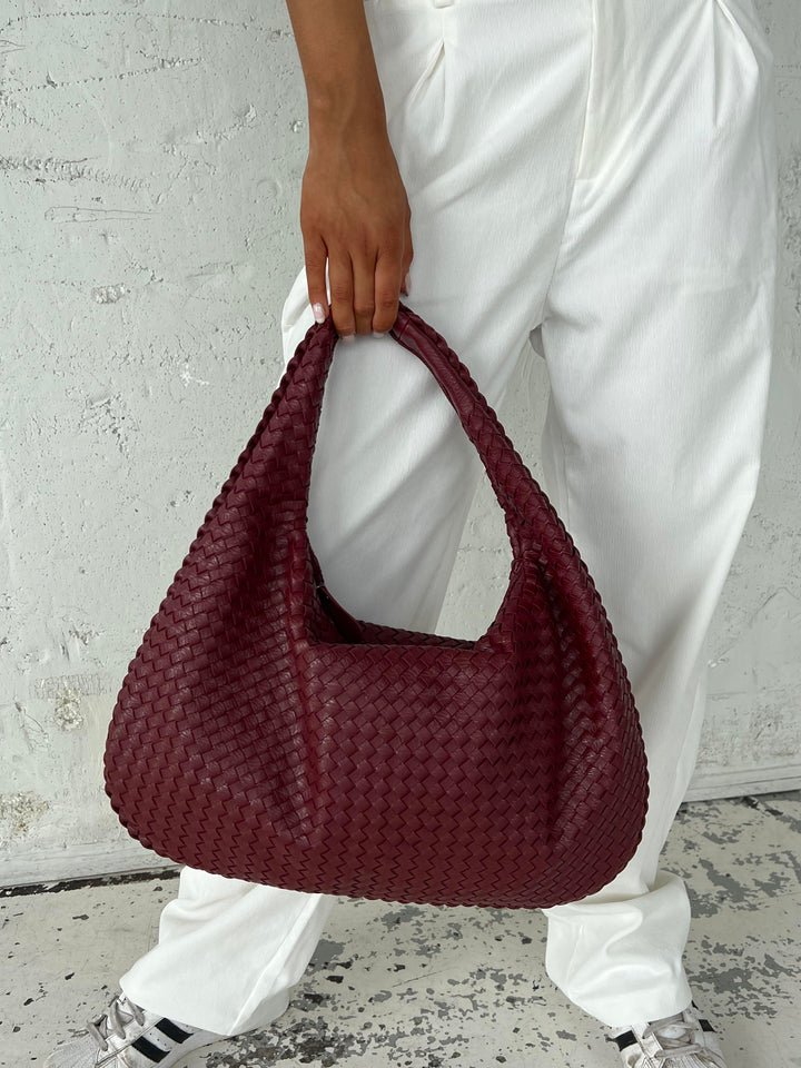 Tas dames | Gevlochten schoudertas grote shopper