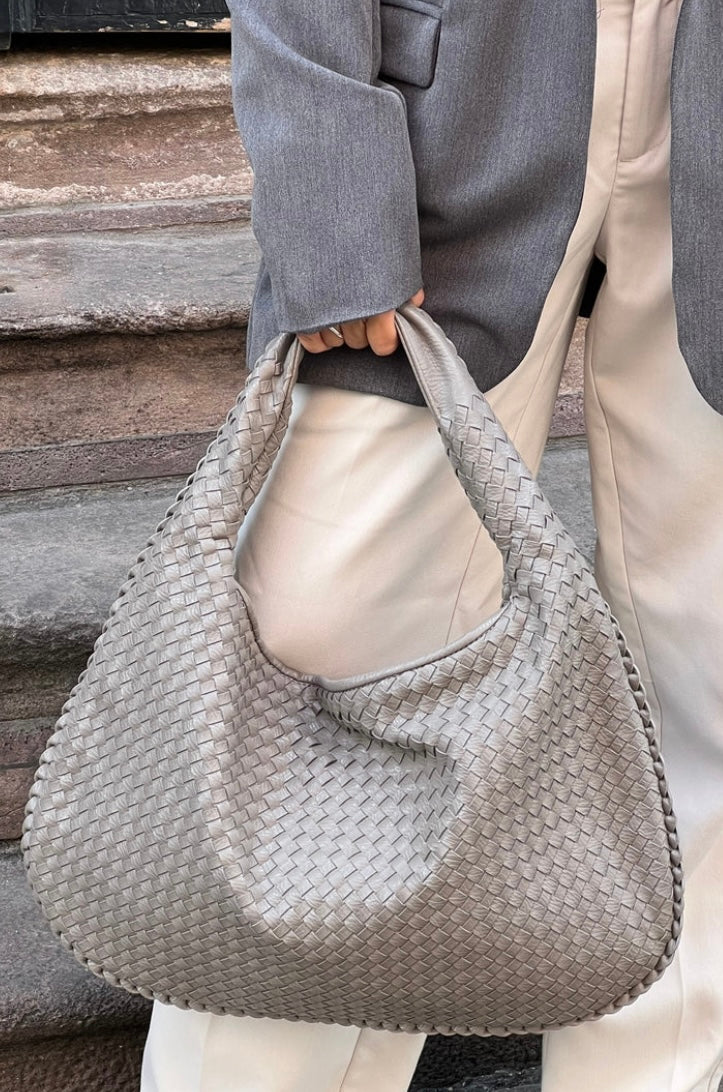 Tas dames | Gevlochten schoudertas grote shopper