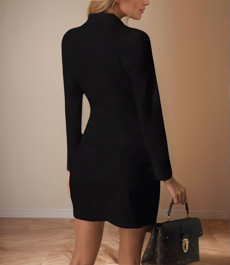 Elegante blazerjurk voor dames met dubbele knopen en slanke pasvorm