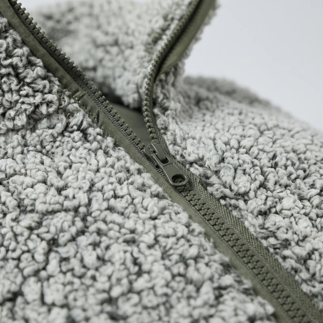Teddy gilet dames | Mouwloos model met rits en hoge kraag