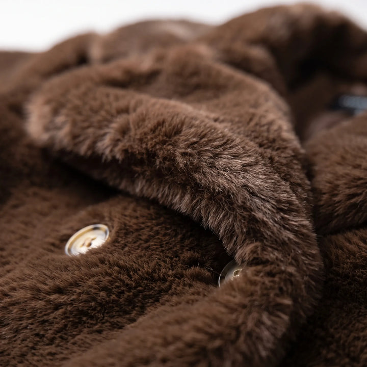 Teddy jas dames | Korte zachte jas met reverskraag