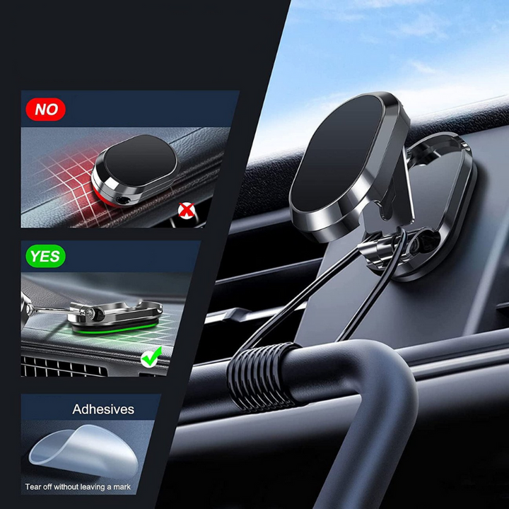 Telefoonhouder auto | Magnetische houder met 360° draaibare functie