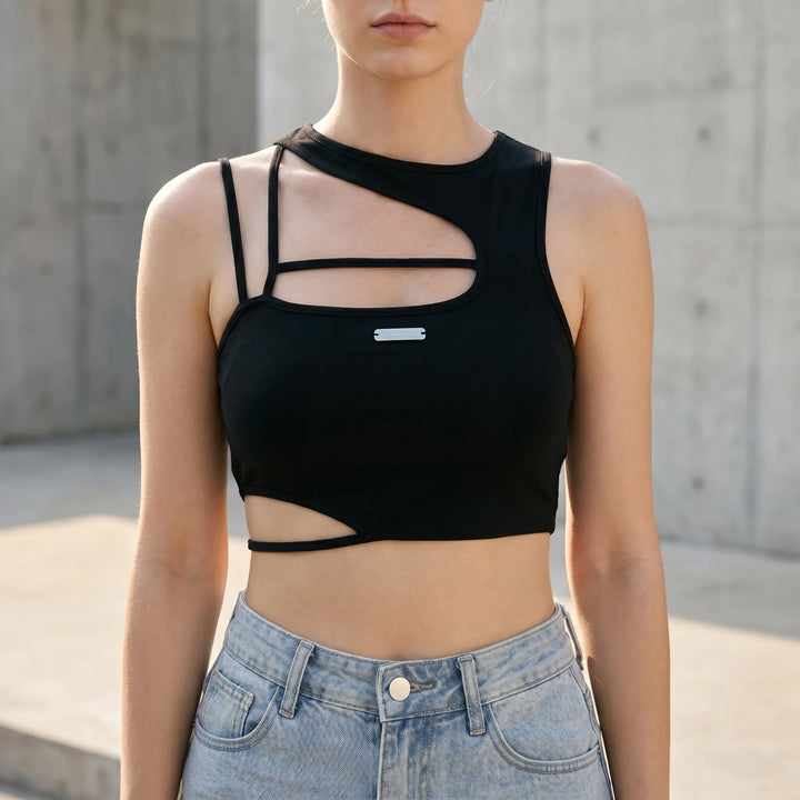 Top dames | Cut out top met open details