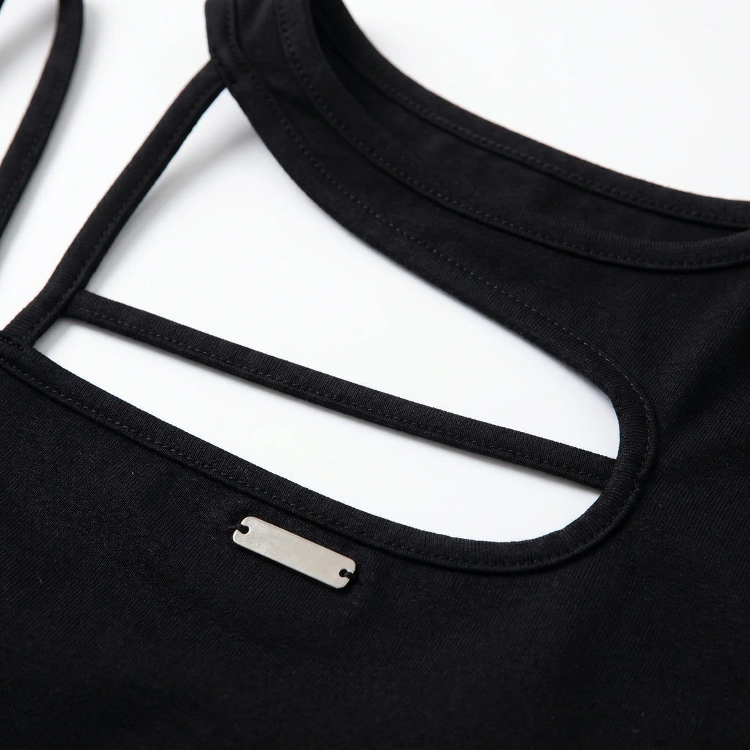 Top dames | Cut out top met open details