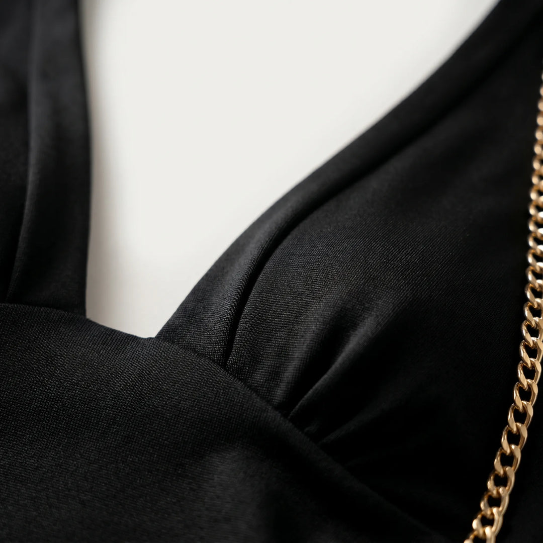 Top dames | Elegante v hals top met ruches