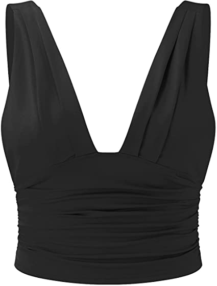Top dames | Elegante v hals top met ruches