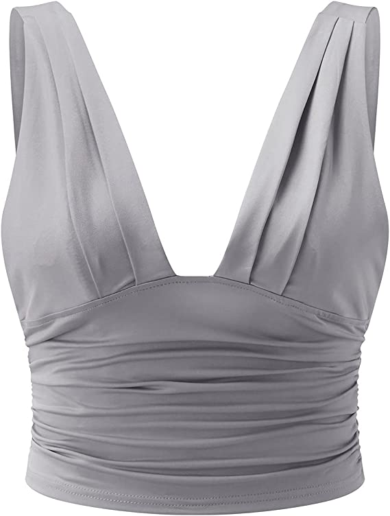 Top dames | Elegante v hals top met ruches