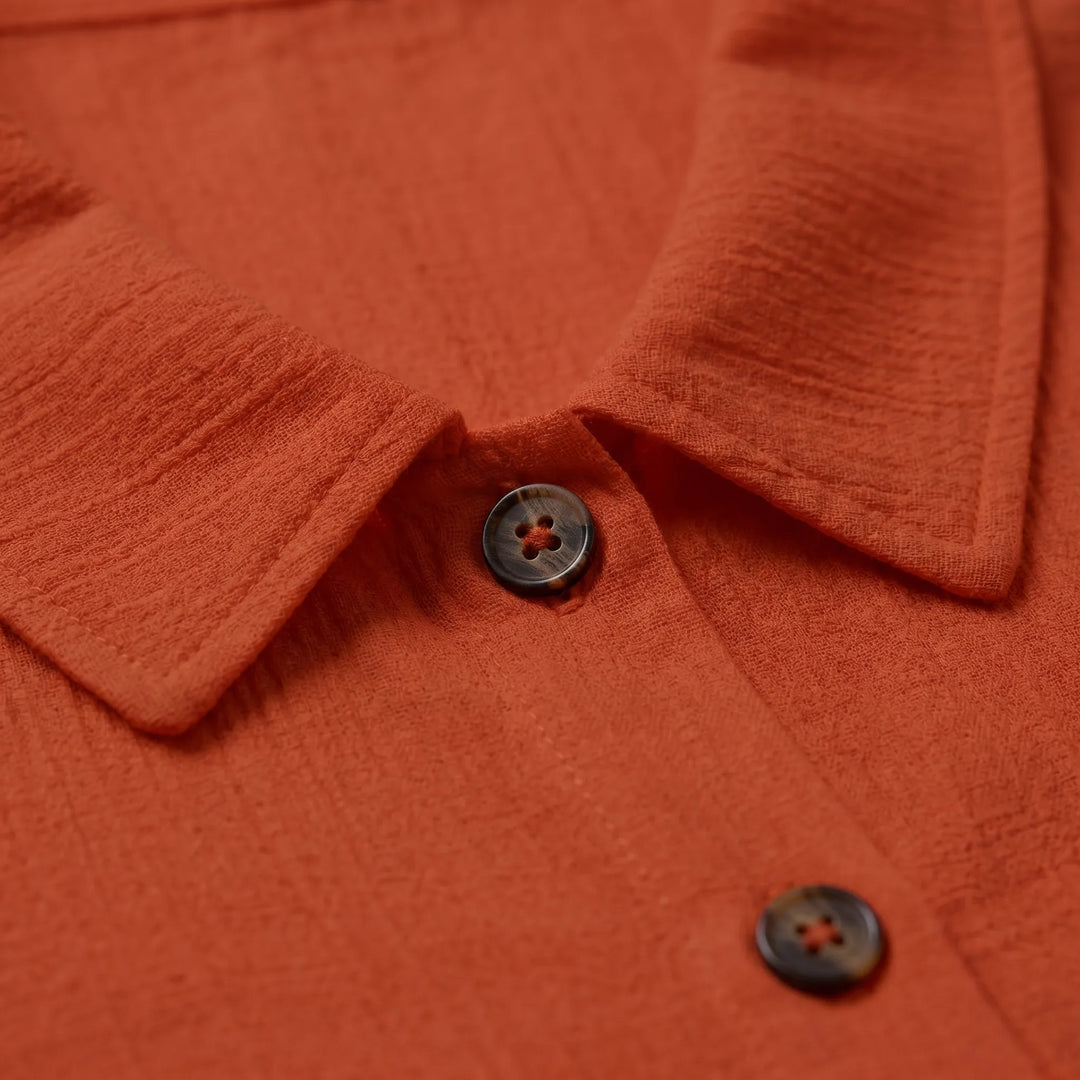 Top dames | Mouwloze blouse met kraag