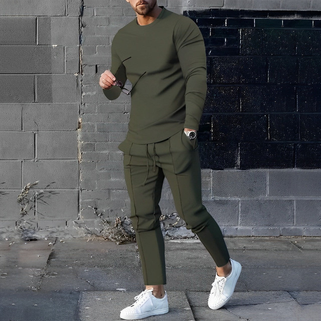 Trainingspak heren | Slim fit set met lange mouw en broek