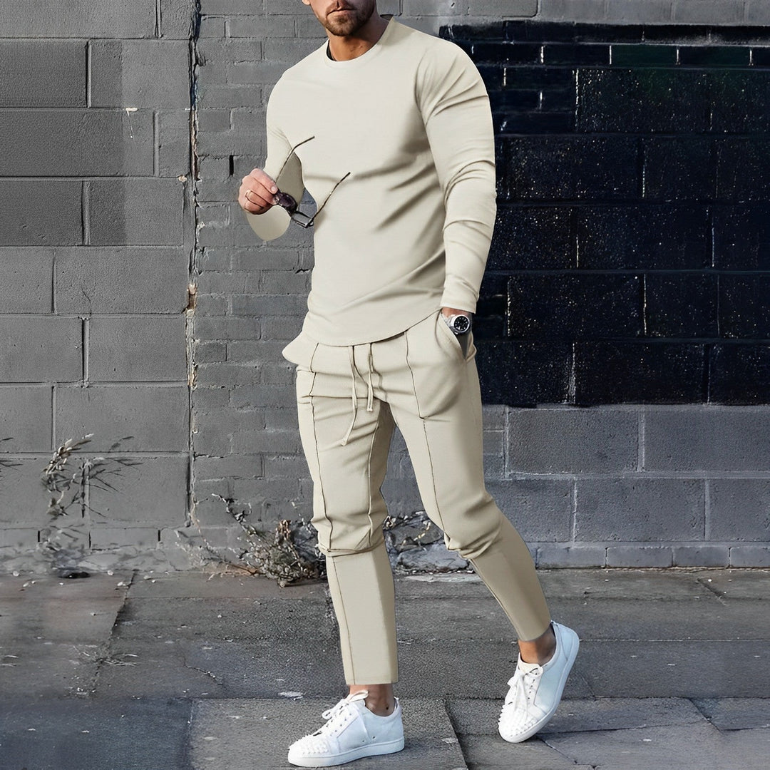 Trainingspak heren | Slim fit set met lange mouw en broek