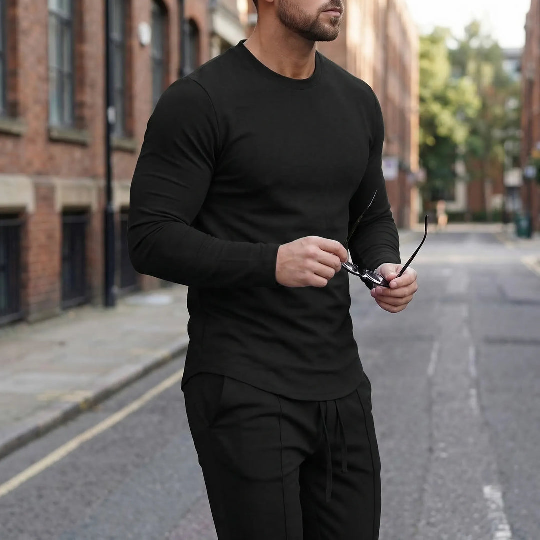 Trainingspak heren | Slim fit set met lange mouw en broek