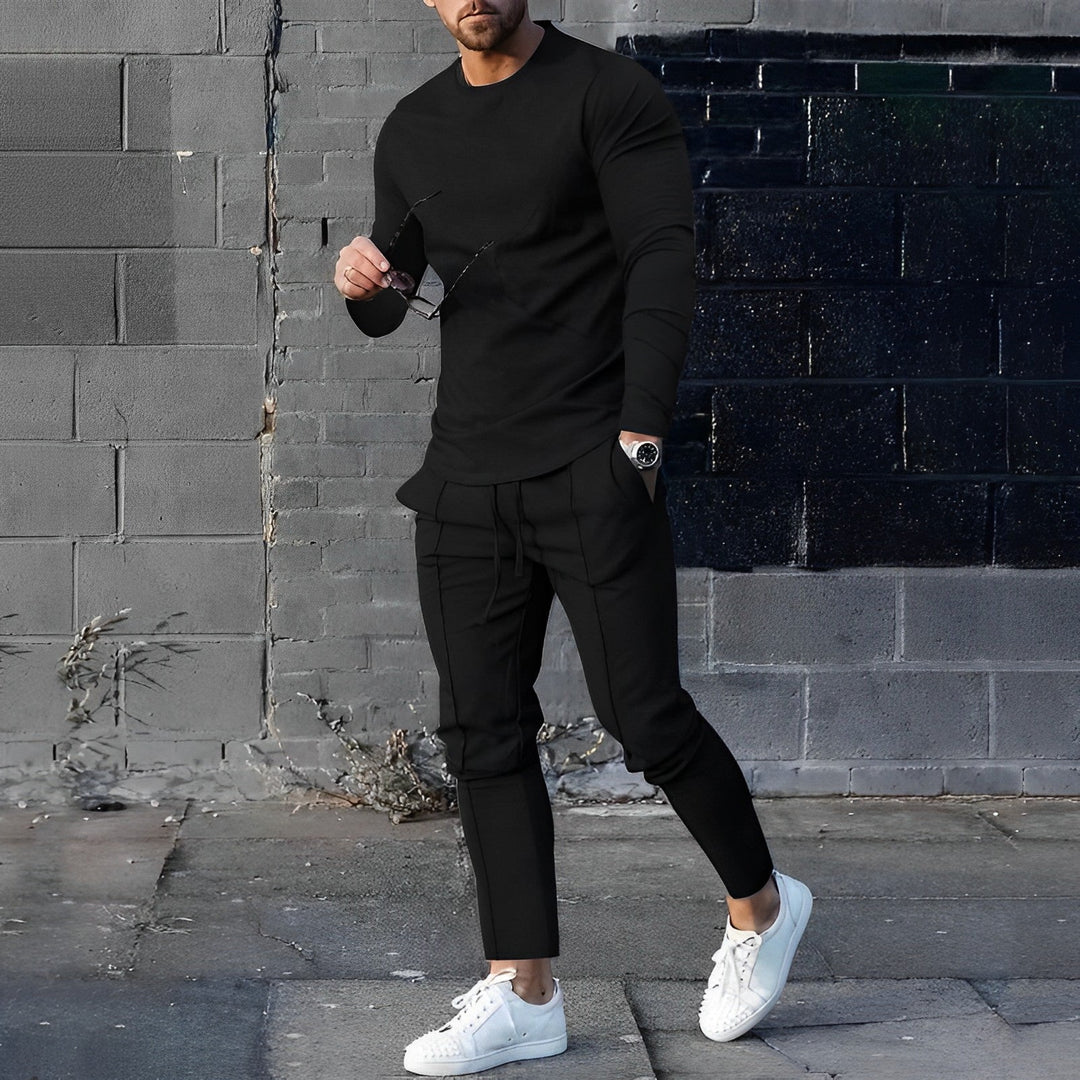 Trainingspak heren | Slim fit set met lange mouw en broek