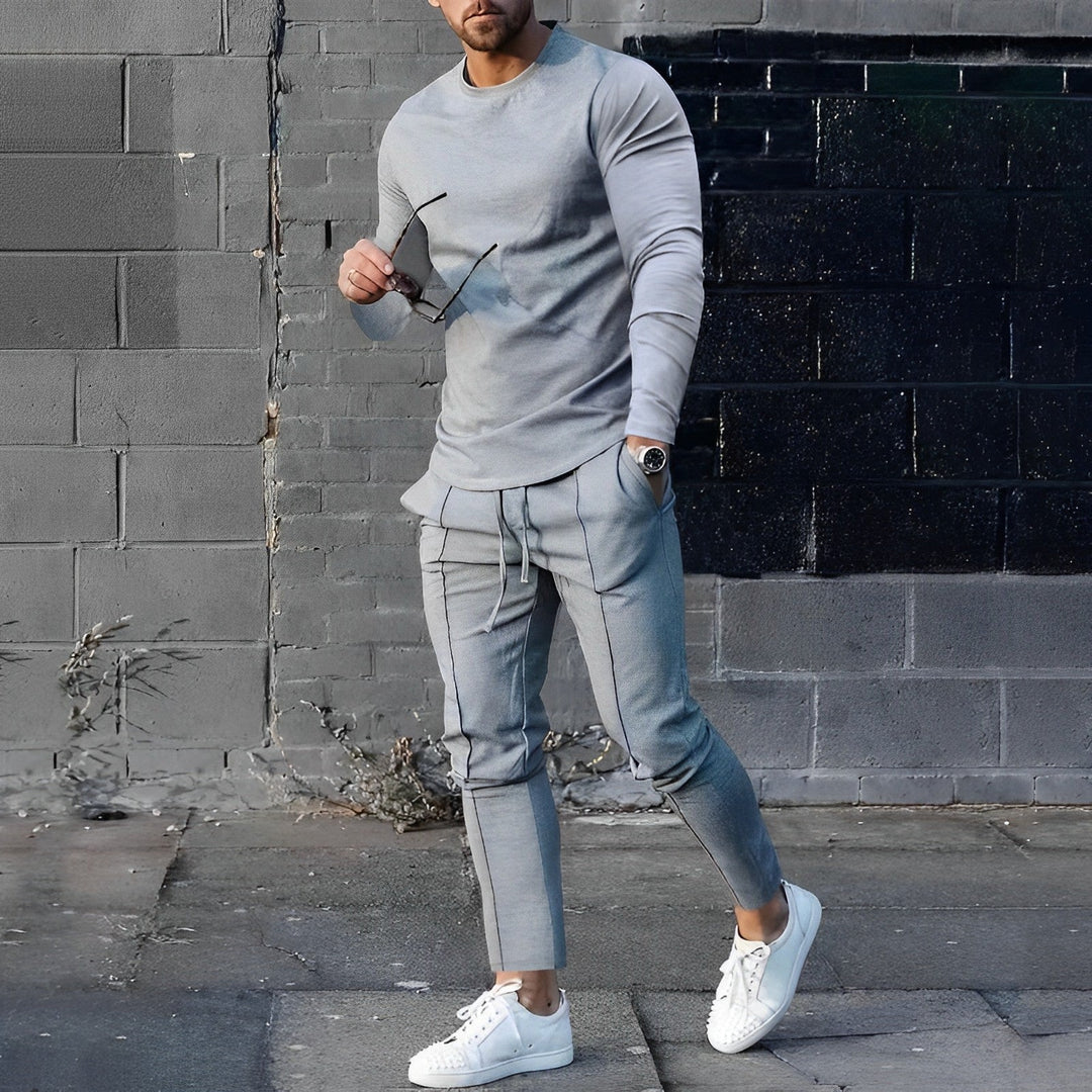 Trainingspak heren | Slim fit set met lange mouw en broek