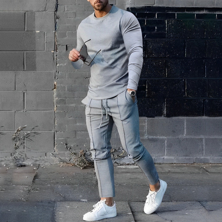 Trainingspak heren | Slim fit set met lange mouw en broek