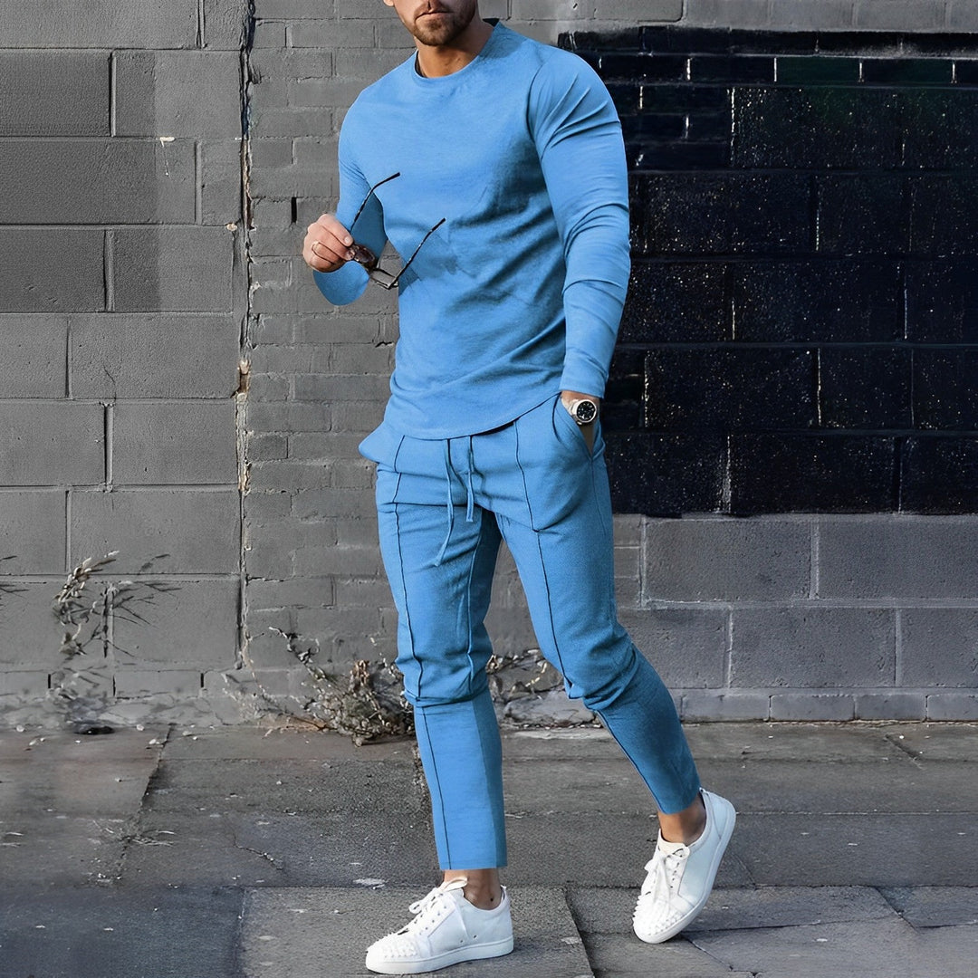 Trainingspak heren | Slim fit set met lange mouw en broek