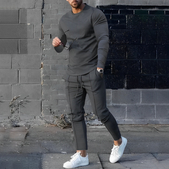 Trainingspak heren | Slim fit set met lange mouw en broek