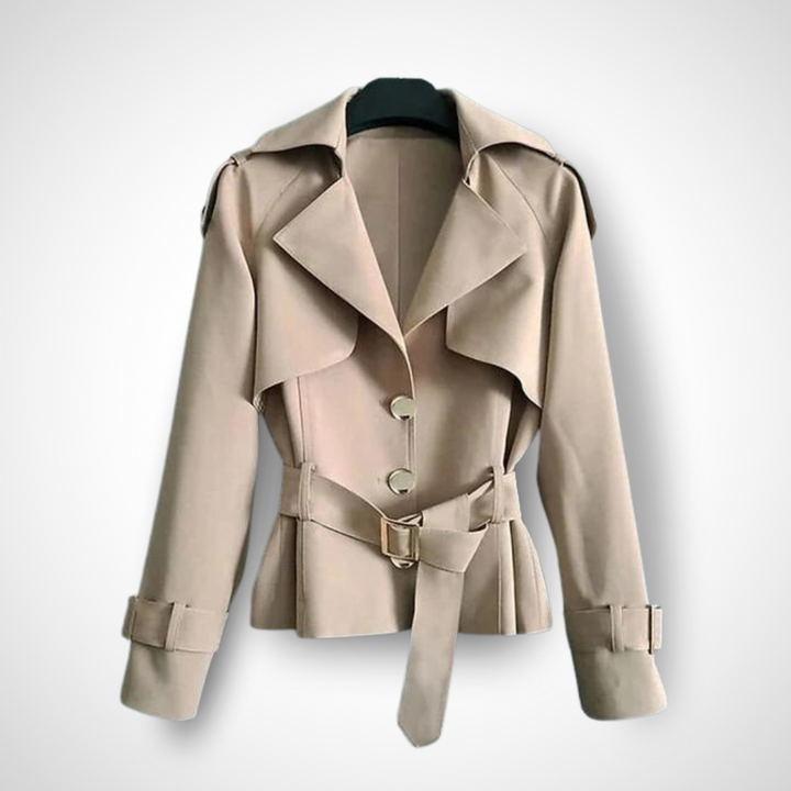 Trenchcoat dames | Kort getailleerd model met ceintuur