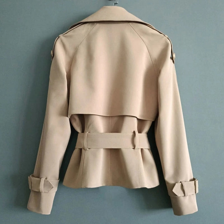 Trenchcoat dames | Kort getailleerd model met ceintuur