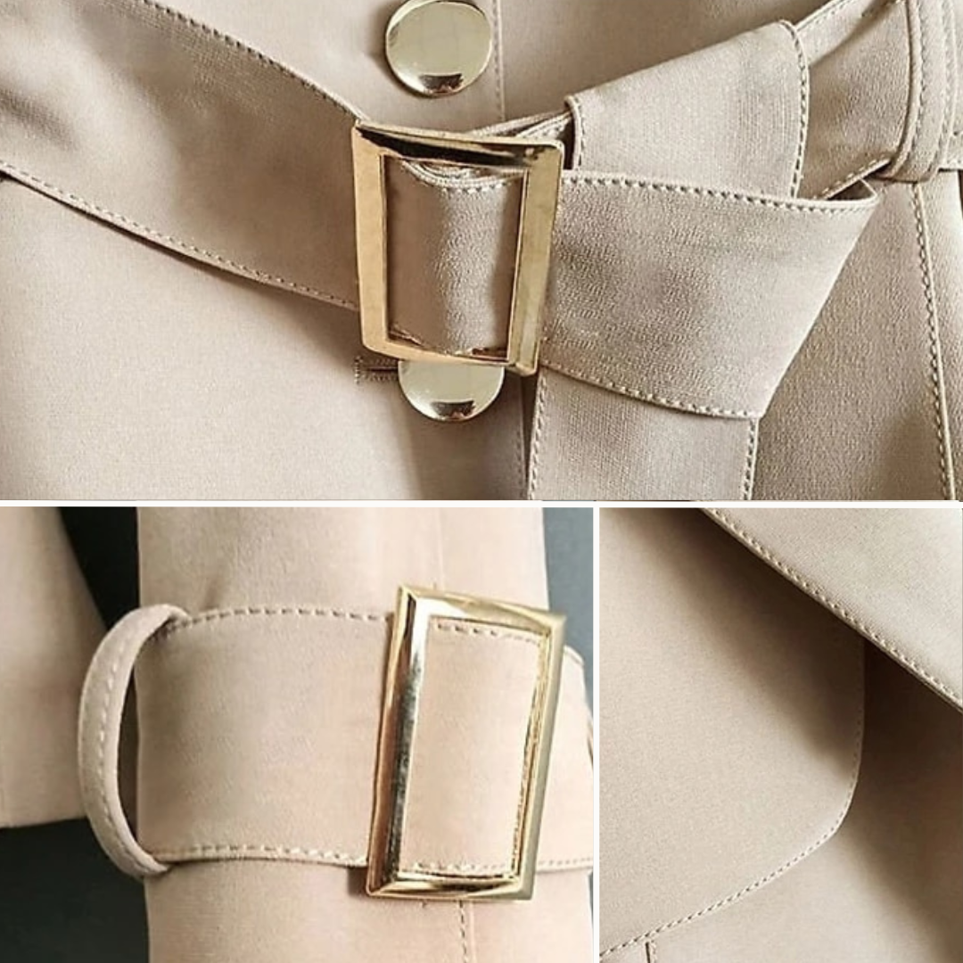 Trenchcoat dames | Kort getailleerd model met ceintuur