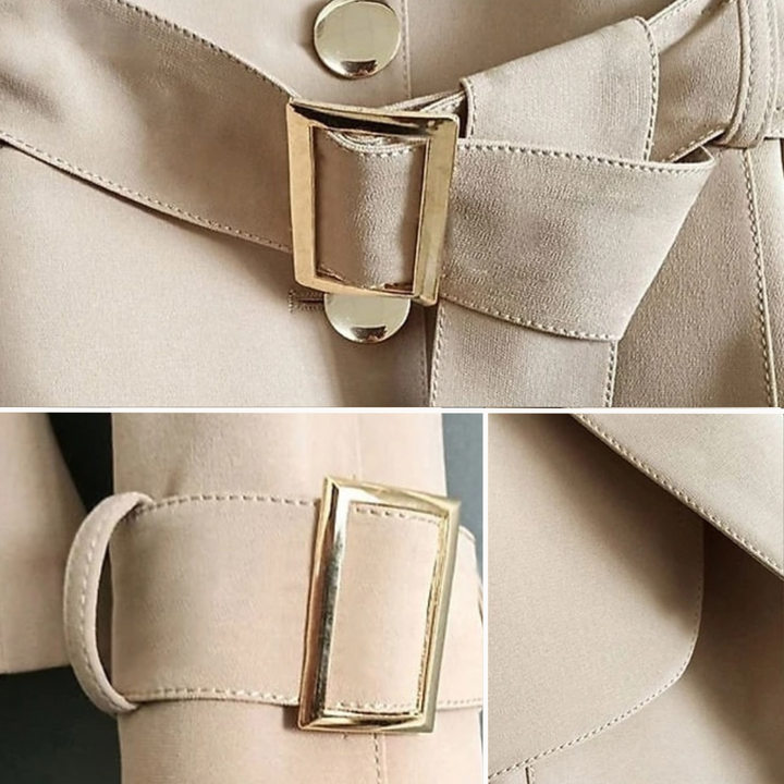 Trenchcoat dames | Kort getailleerd model met ceintuur