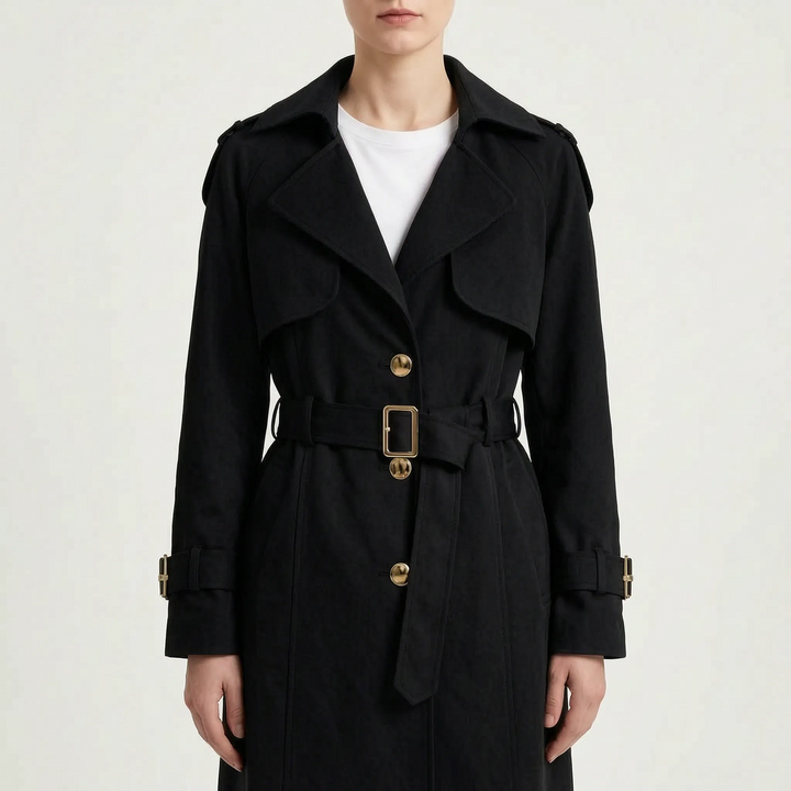 Trenchcoat dames | Kort getailleerd model met ceintuur
