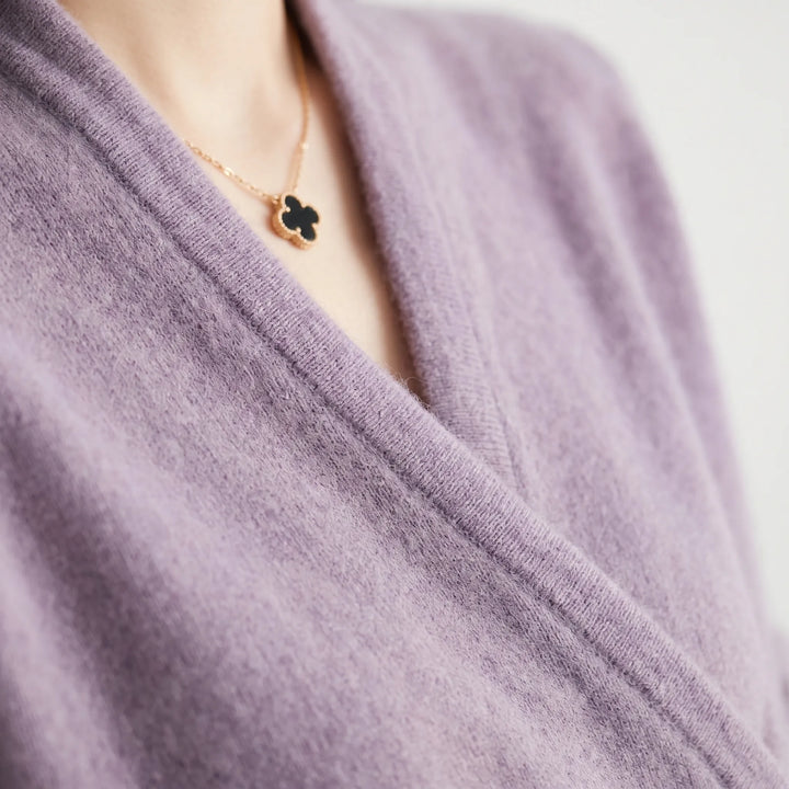 Trui dames | Elegant overslagmodel met v-hals en lange mouw