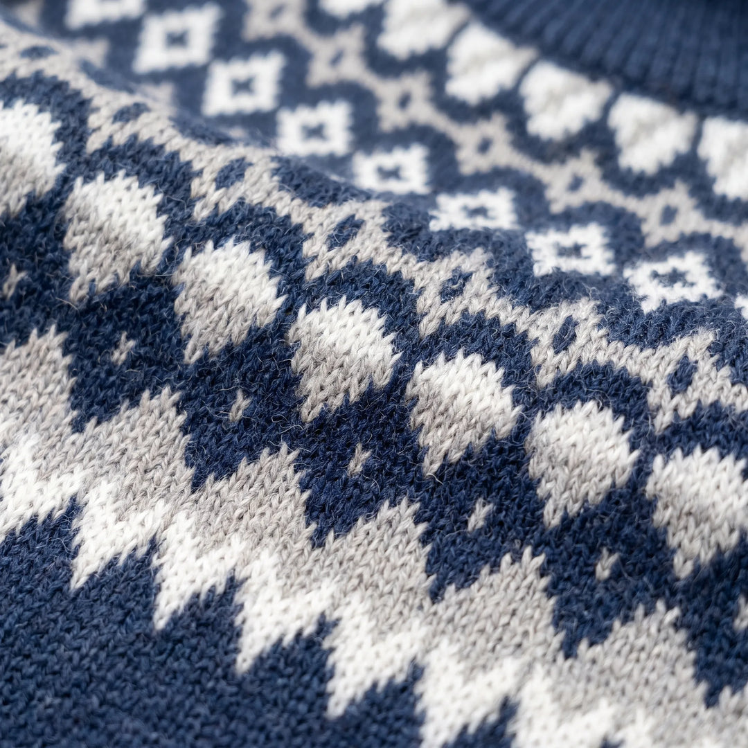 Trui dames | Gebreid model met col en Scandinavisch patroon