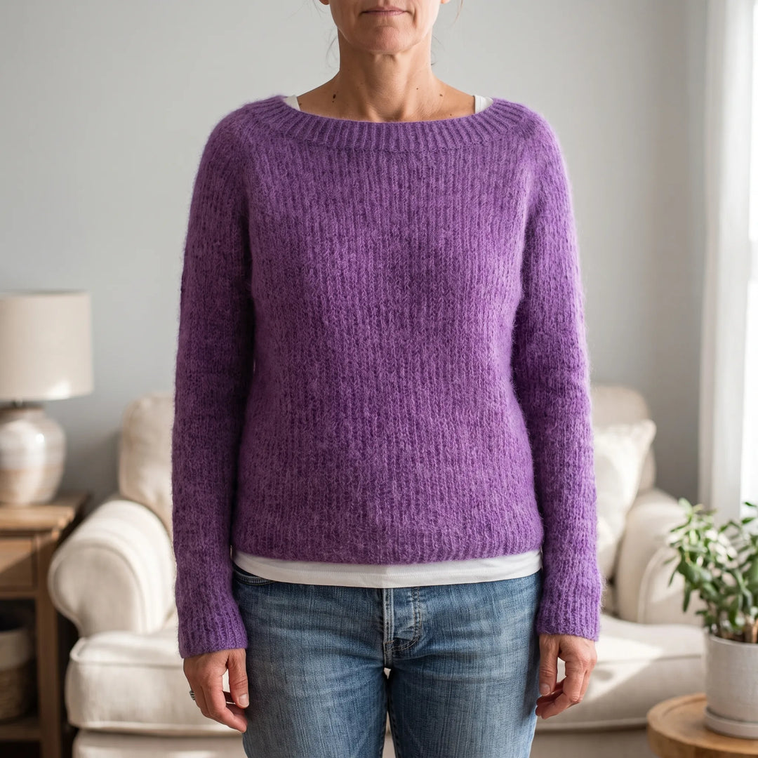 Trui dames | Gebreid oversized model met ronde hals