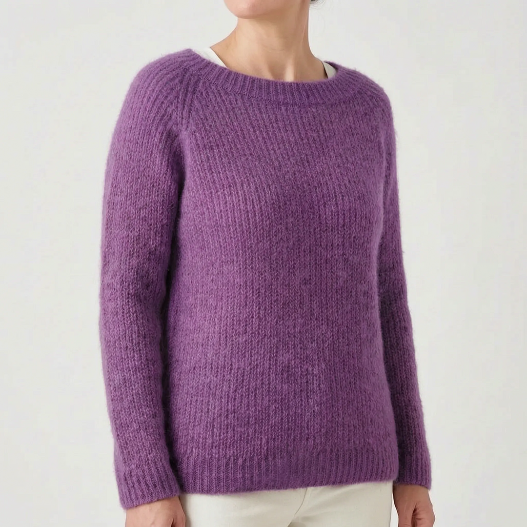 Trui dames | Gebreid oversized model met ronde hals