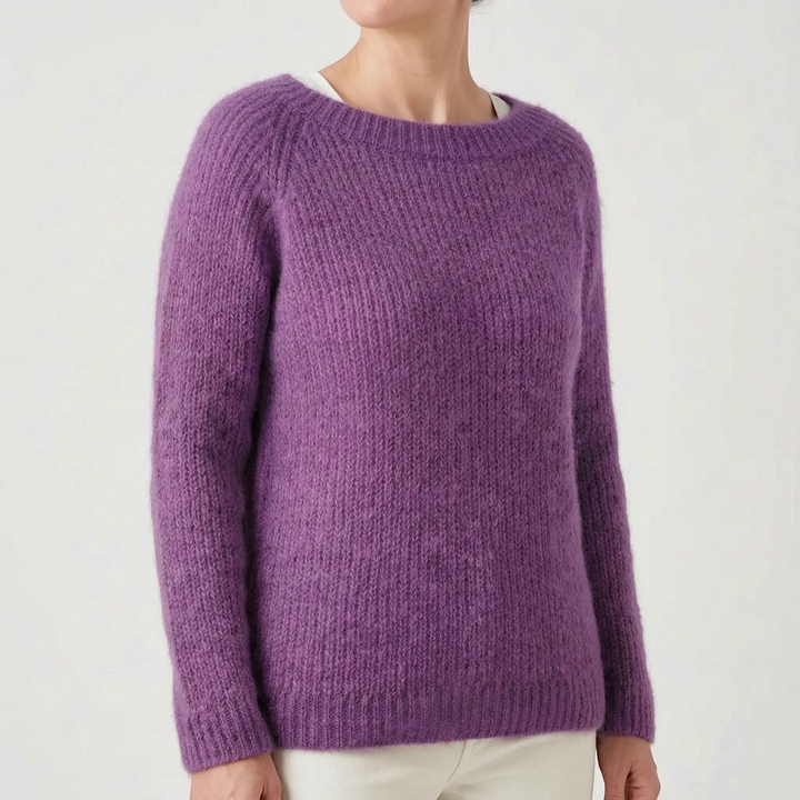 Trui dames | Gebreid oversized model met ronde hals