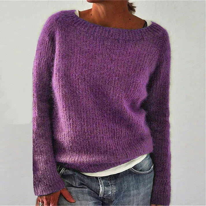 Trui dames | Gebreid oversized model met ronde hals
