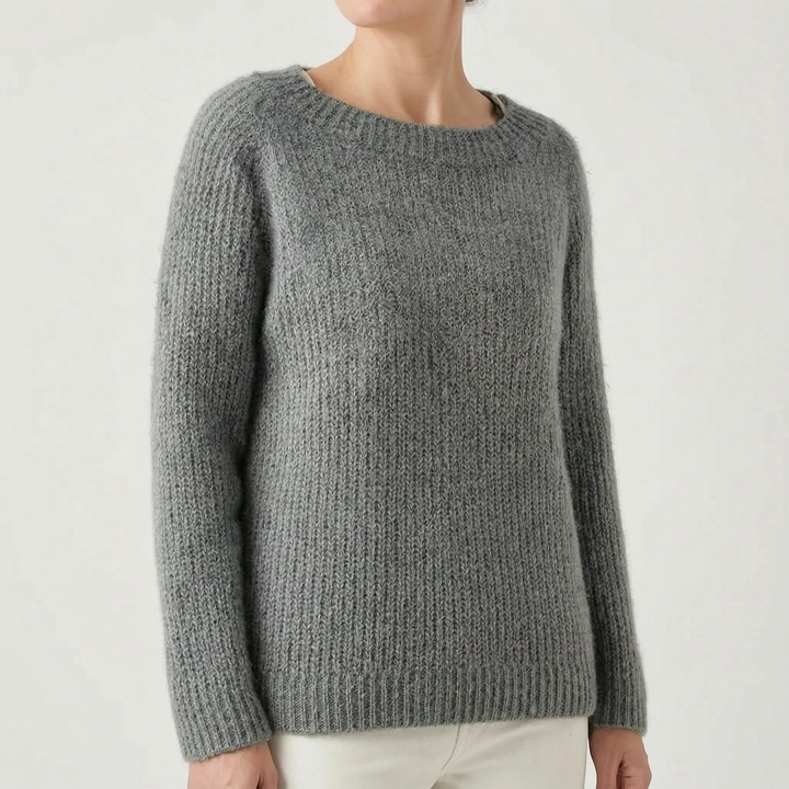 Trui dames | Gebreid oversized model met ronde hals