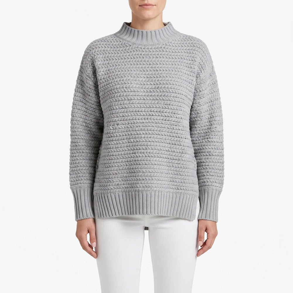 Trui dames | Oversized gebreid model met hoge hals