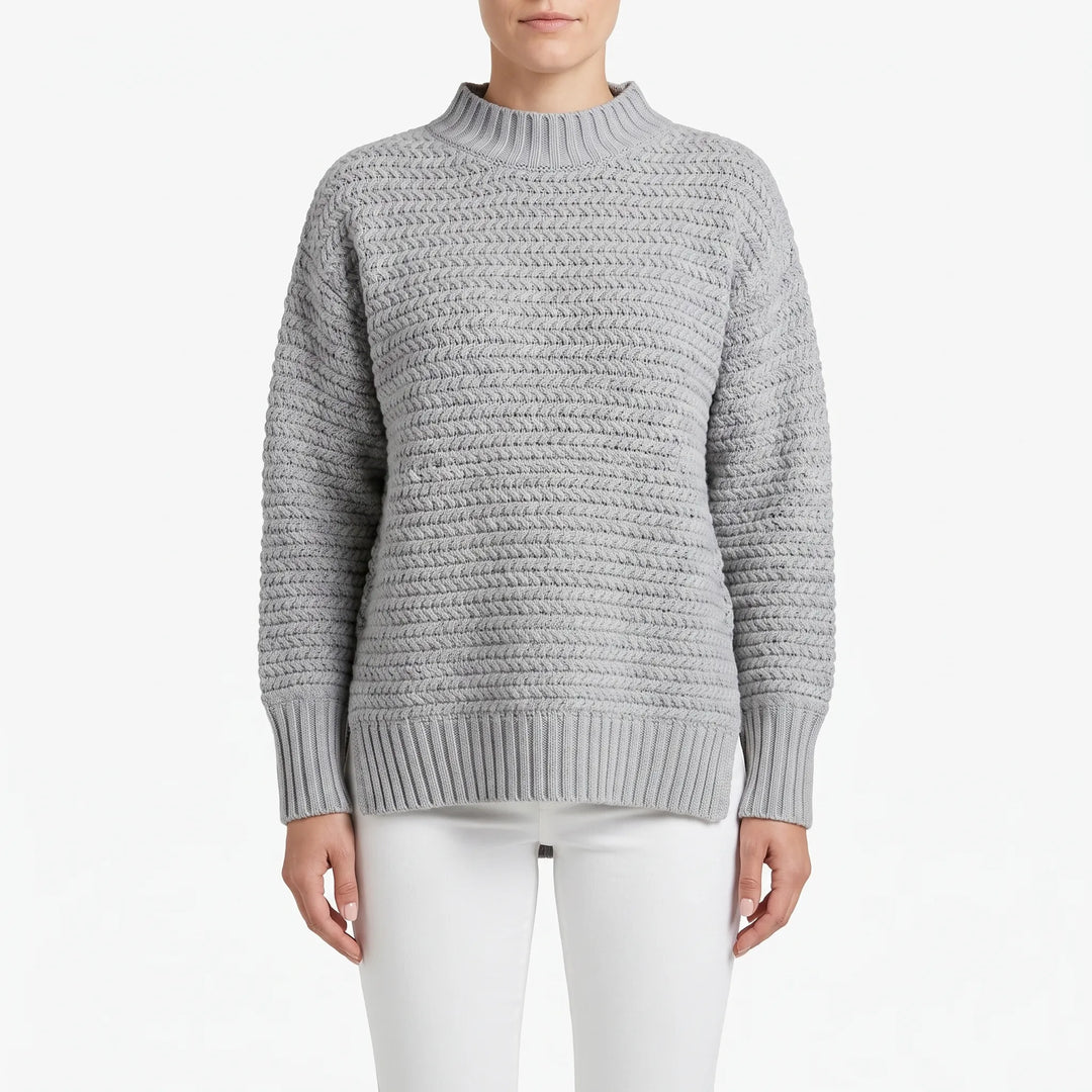 Trui dames | Oversized gebreid model met hoge hals