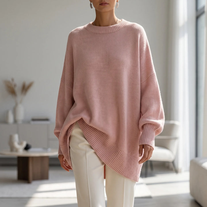 Trui dames | Oversized model met wijde mouwen en ronde hals